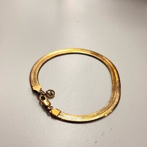 Mejuri Gold Herringbone Bracelet